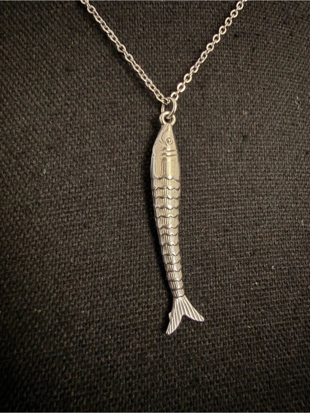 Fish Pendant Necklace three-dimensional